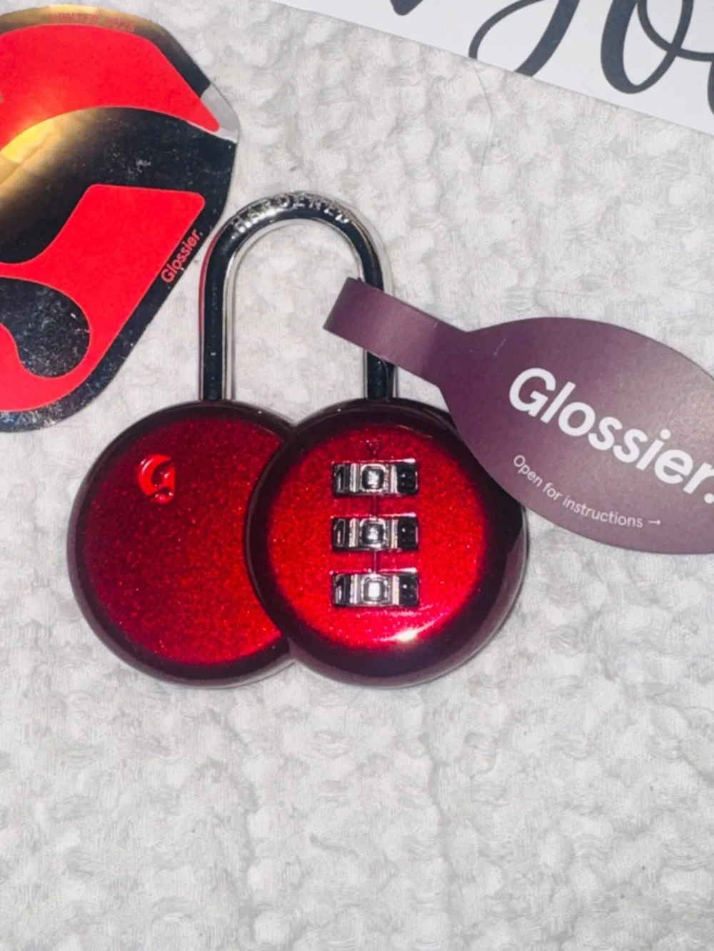 Glossier Red Combination collector padlock. Sold out! - Picture 15 of 15